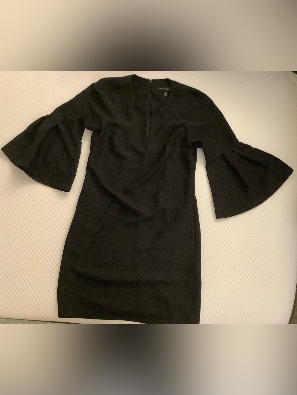 Banana Republic petite 00P XXS black bell sleeve dress mini skirt one piece